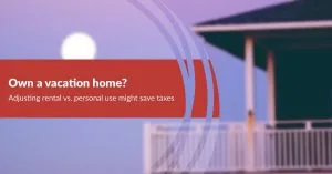 vacation home tax save