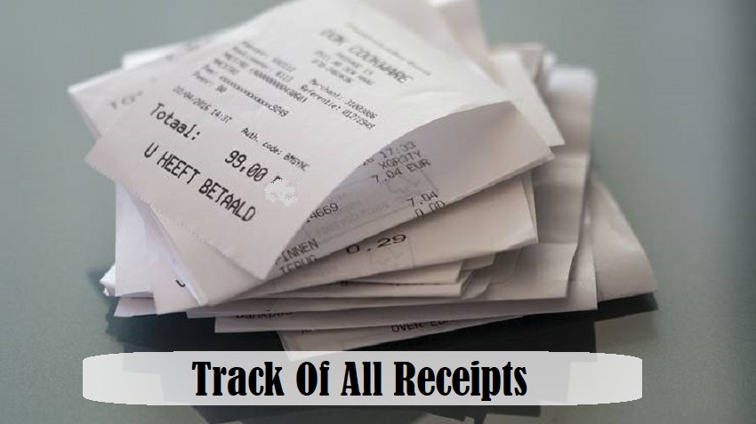 Failure To Keep All Proper Receipts