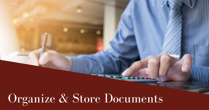 Organize & Store Financial And Accounting Documents