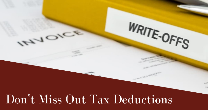 Don’t Miss Tax Deductions