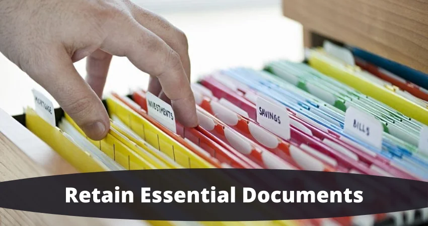 retain essential documents